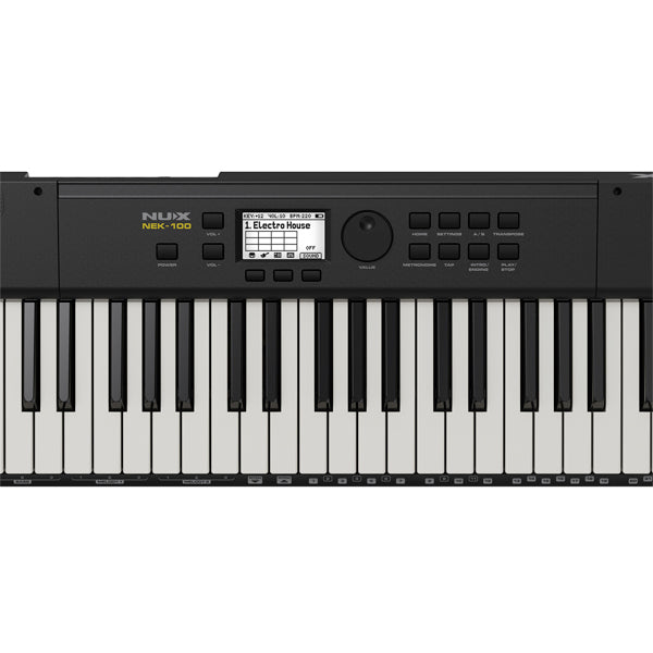 Nux NEK-100 61 Keys Portable Digital Electronic Keyboard with Touch Response and Bluetooth (NEK100)