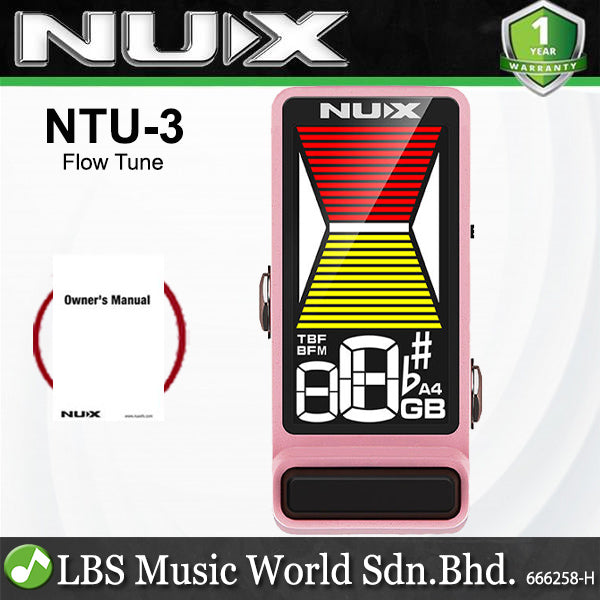 NUX NTU-3 MKII Flow Tune True and Buffered Bypass Mini Guitar Pedal Tuner - (NTU3)