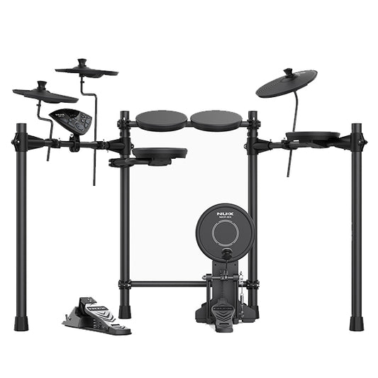 NUX DM-1X 5 Piece Digital Electronic Drum Set with DA-30BT Monitor Speaker and Kick Pedal (DM1X DM1 DA30)