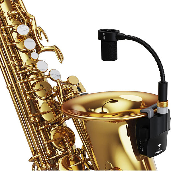NUX B-6 Saxophone Wireless Mic Connection System with Gooseneck Microphone and Charging Case (B6 B 6)