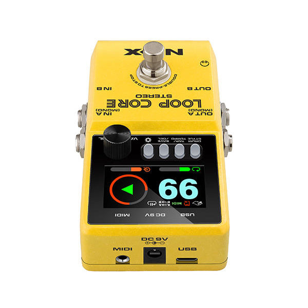 NUX Loop Core Stereo Electric Guitar Effect Pedal Looper Built in Rhythm Tracks and MIDI Control