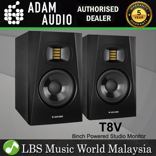 ADAM Audio T8V 70 Watt 8 Inch Active Powered Studio Speaker Nearfield Monitor - Pair
