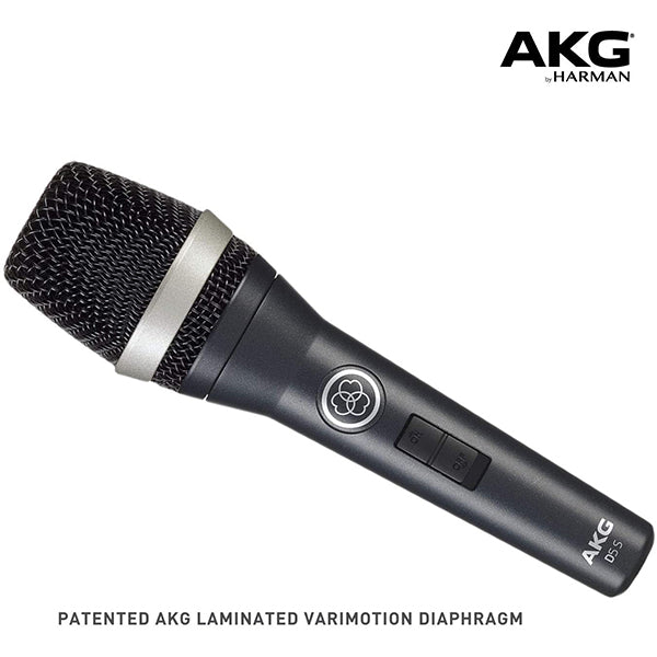 AKG D5S Pro Audio Supercardioid Dynamic Vocal Microphone with On Off Switch (D5 S)