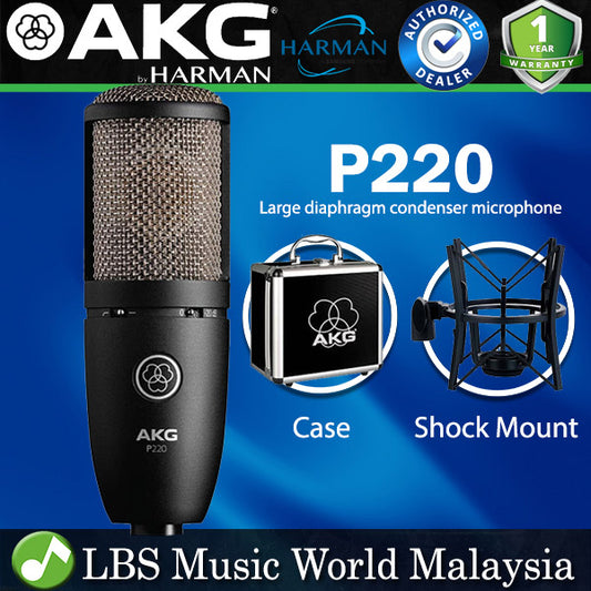 AKG P220 Pro Audio Large Diaphragm Condenser Microphone (P-220 P 220 Mic)