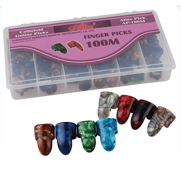 Alice AP 100M 100N Guitar Picks Celluloid Thumb Finger for Fingerstyle Acoustic Guitar Banjo or Ukulele - 1 Piece