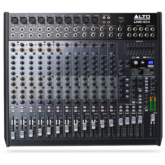 Alto Professional LIVE 1604 16 Channel and 4 Bus Mixer with USB Audio Interface (Live1604)