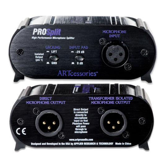 ART Pro Audio ProSplit 2 Way Microphone Signal Transformer Isolated Mic Splitter
