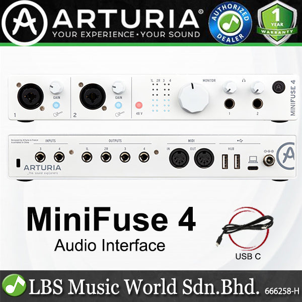 Arturia Minifuse 4 USB-C Versatile Desktop Audio Interface (Mini Fuse)