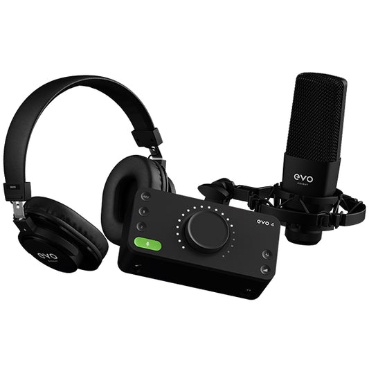 Audient EVO Start Recording Bundle 2x2 USB Recording System with Evo 4 Audio Interface, SR1 Microphone, SR2000 Headphone and XLR Mic Cable