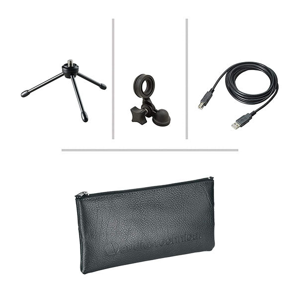 Audio Technica AT2020USB+ Cardioid Condenser Medium Diaphragm USB Mic Microphone (AT2020)
