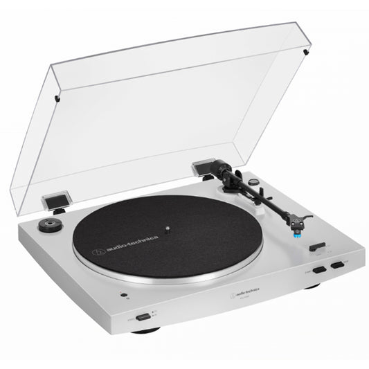 Audio Technica AT-LP3XBT Fully Automatic Belt Drive Analogue Bluetooth Turntable Black Disc Player - White (ATLP3XBT AT LP3XBT)