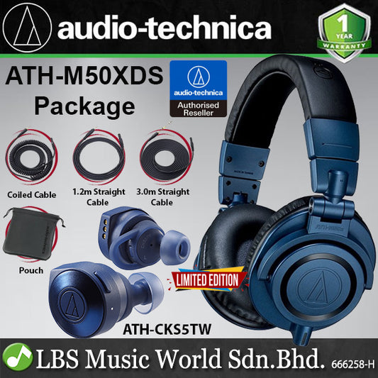 Audio Technica ATH-M50x Over Ear Monitor Headphone - Deep Sea (ATH-M50X M50X M50xBT M50BT2)