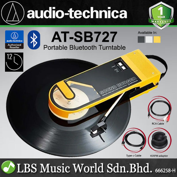Audio Technica AT-SB727 Portable Sound Burger Bluetooth Turntable (AT SB727)