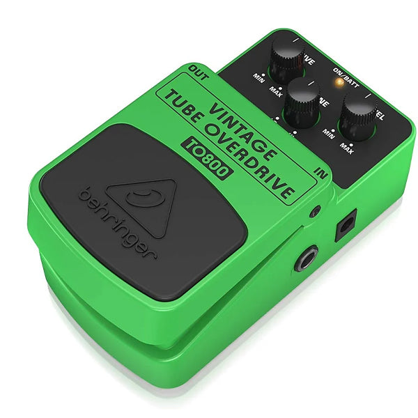 Behringer TO800 Vintage Tube Overdrive Guitar Effects Pedal with 4558 Op Amps and MA150 Distortion Diodes (TO 800)