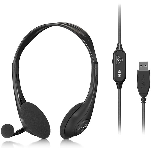 Behringer HS20 USB Stereo Headset with Swivel Microphone Headphone with Mic