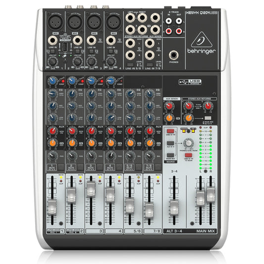 Behringer XENYX-Q1204USB Premium 12 Input Portable Mixer with USB Audio Interface (Q1204)