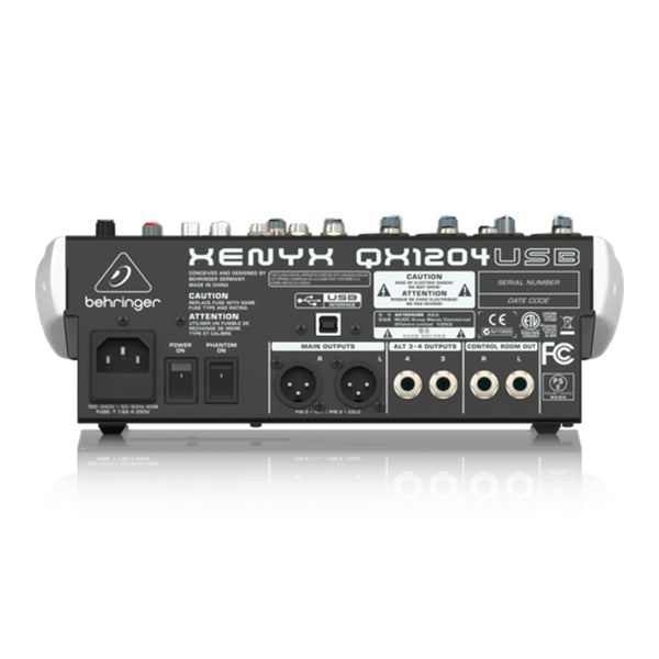 Behringer XENYX-QX1204USB Premium 12 Input Portable Mixer USB Audio Interface (QX1204USB)