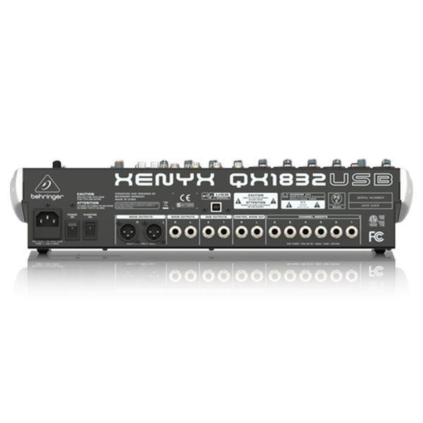 Behringer XENYX-QX1832USB Premium 18 Input Portable Mixer with USB Audio Interface (QX1832)
