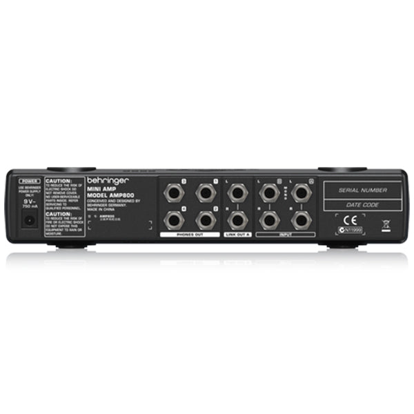 Behringer AMP-800 MiniAmp Ultra Compact 4 Channel Stereo Headphone Portable Amplifier Amp (AMP800 AMP 800)