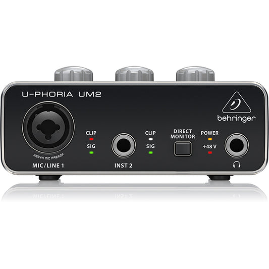 Behringer UM-2 Audiophile 2 X 2 USB Audio Interface with XENYX Mic Preamps (UM2 UM 2)