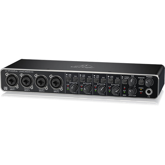Behringer UMC-404HD 4 X 4 USB Audio MIDI interface with MIDAS Mic Preamp (UMC404HD UMC404)