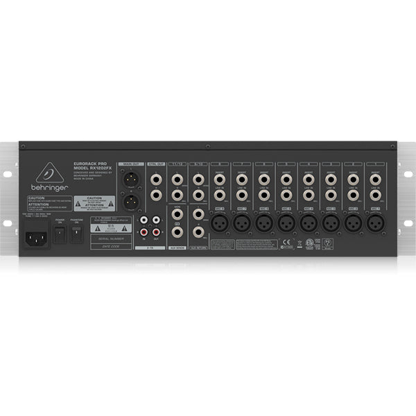 Behringer RX-1202FX 12 Input Mic Line Level Rack Mixer Premium Mic pre Amp (RX1202 RX-1202 FX RX1202FX)