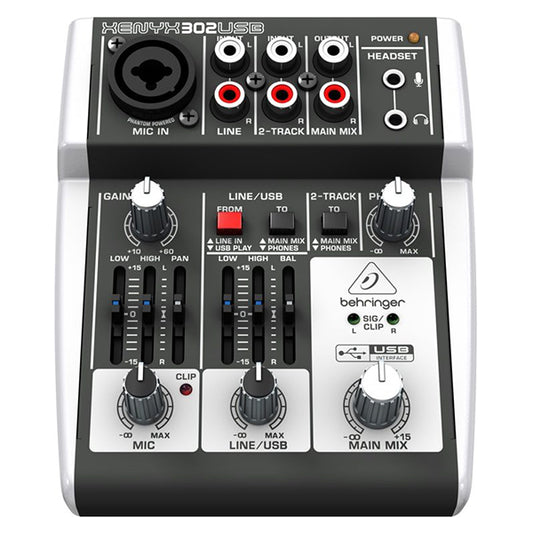 Behringer XENYX-302USB Premium 5 Input Portable Mixer (XENYX302USB XENYX 302USB)