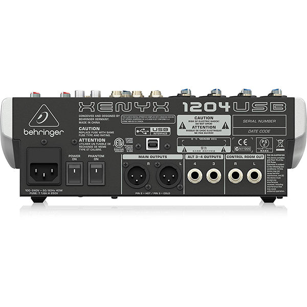 Behringer XENYX-1204USB Premium 12 Input Portable Mixer (XENYX1204USB XENYX 1204USB)
