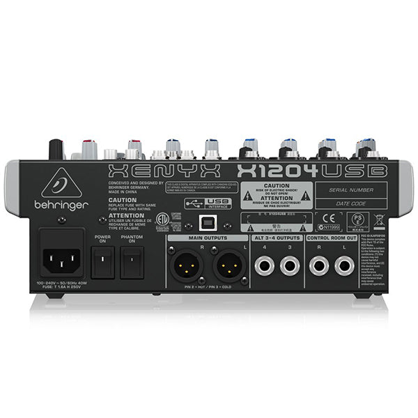 Behringer XENYX-X1204USB Premium 12 Input Portable Mixer (XENYXX1204USB XENYX X1204USB)