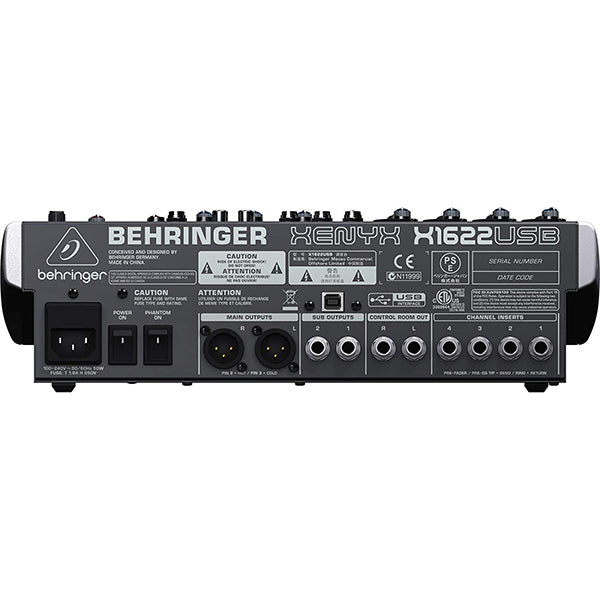 Behringer XENYX-X1622USB Premium 16 Input Portable Mixer (XENYXX1622USB XENYX X1622USB)