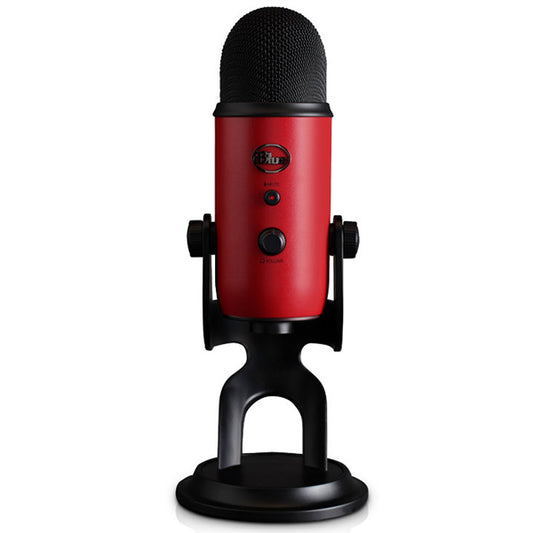 Blue Microphones Yeti USB Mic with Cable Professional Recording - Satin Red