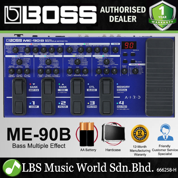 Boss ME-90B Bass Guitar Multi Effect Processor (ME90B)