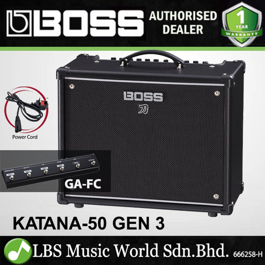Boss Katana-50 EX Gen 3 50 Watt 1X12 Inch Guitar Combo Amp Spaker Amplifier - (KTN-50EX KTN 50)