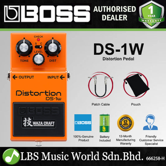 Boss DS-1W Waza Craft Distortion Guitar Effect Pedal (DS1W DS 1W)