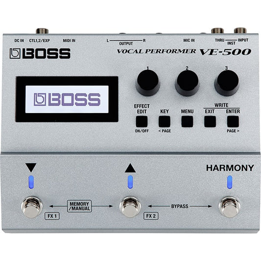 Boss VE-500 Vocal Performer Effects Pedal 32 bit Multi Effect Vocal XLR Input (VE500 VE 500)