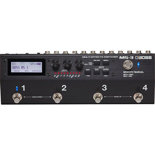 Boss MS-3 Multi Effects Switcher Pedal Processor Stompbox for Guitar and Bass with 112 Effect (MS3 MS 3)