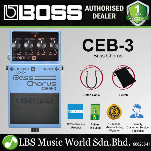 Boss CEB-3 Bass Chorus Guitar Effects Pedal (CEB3 CEB 3)