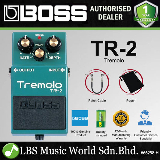 Boss TR-2 Tremolo Guitar Effects Pedal Guitar Effect Pedal (TR2 TR 2)