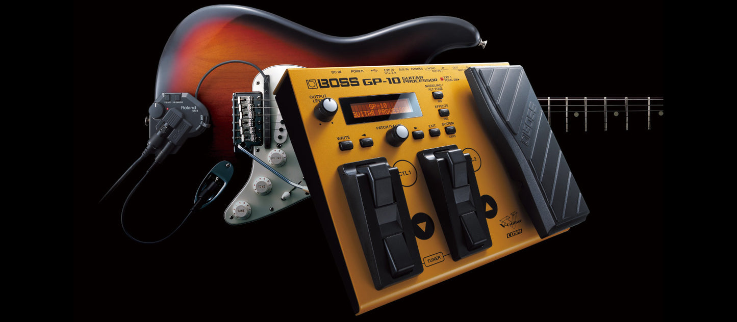 Boss GP-10GK Guitar Processor Multi Effects Pedal 13 Pin with GK-3 Pickup (GP10 GP 10 GP10GK)