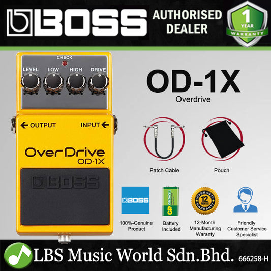 Boss OD-1X OverDrive Guitar Effect Pedal Foot Switch Processor Over Drive (OD1X OD 1X)