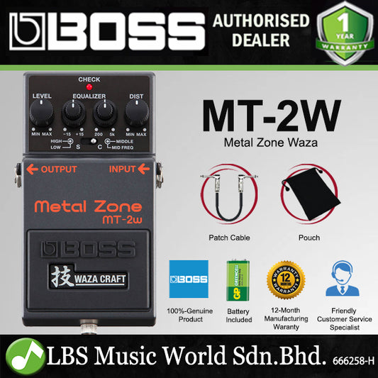 Boss MT-2W Metal Zone Waza Guitar Effect Pedal Foot Switch Processor (MT2W MT 2W)