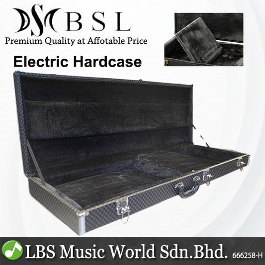 BSL EWC1 Electric Guitar Hardcase Rectangle Hard Shell Wood Designed Case
