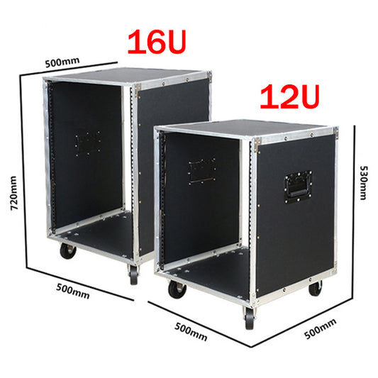 BSL 8U 12U 16U Mixer Cabinet Shelf Rack with Door for KTV Power Amplifier Audio Equipment Stage Flight Case