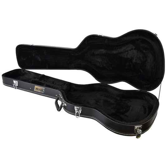 BSL AWC1 Dreadnought Acoustic Guitar Hard Wood Case Hardcase - Black