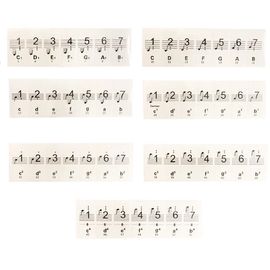 BSL Piano Removable Keyboard and Digital Piano Sticker For 61 76 and 88 Keys