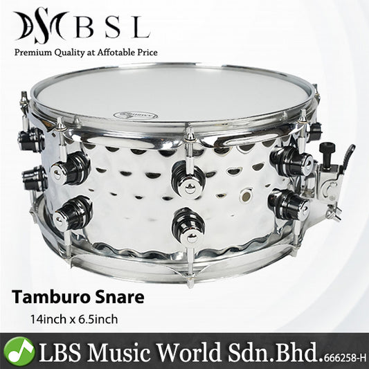 BSL Tamburo Steel Snare Drum 12 , 13 and 14 Inch for Drum Set