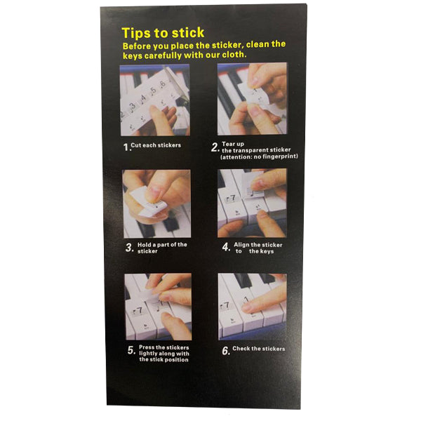 BSL Piano Removable Keyboard and Digital Piano Sticker For 61 76 and 88 Keys
