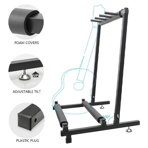 BSL Multi Guitar Foldable Universal Display Rack and Stand Suitable For All Guitar (3 Way)