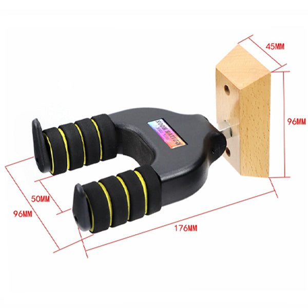 BSL G2 Auto Lock Guitar Wall Hanger Wooden Base Mount Holder for Acoustic Electric Bass Ukulele