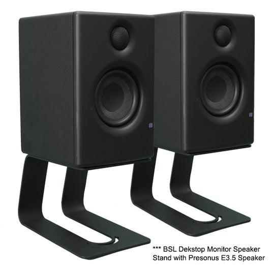 BSL SST04 Desktop Monitor Speaker Stand with Aluminum Metal for Computer Speakers and Studio Monitor (Pair)